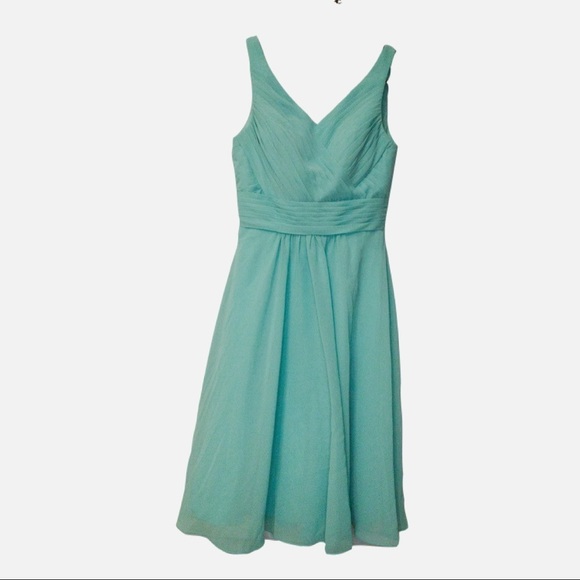 Azazie Dresses Azazie Seafoam Green Bridesmaid Wedding Pleated Formal Midi Dress A2 Poshmark